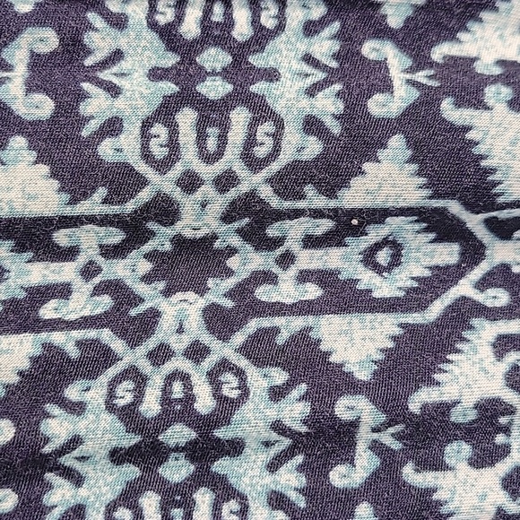 ARTISAN NY Womens Sz S Boho Joggers Lounge Comfy Pants Blue White Pattern - Picture 8 of 11